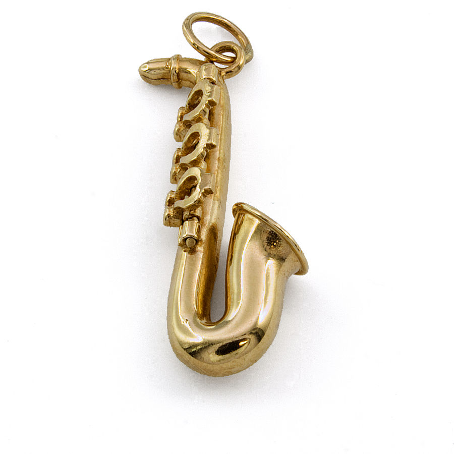 9ct gold Saxophone Pendant